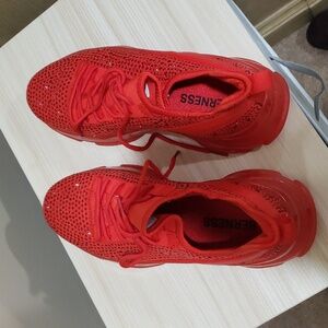 Women's red rhinestone Berness footwear size 9